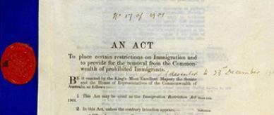 Immigration Restriction Act 1901 |