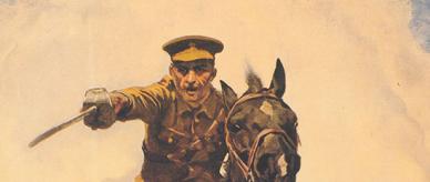 A British recruitment poster: Forward to victory. Enlist now.
