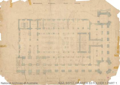Building drawing floor plan.