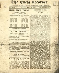 The Eucla Recorder Volume 4 number 8