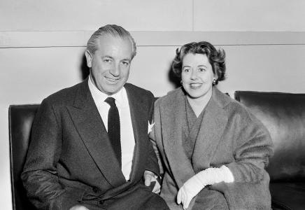 Harold Holt seated beside Zara.