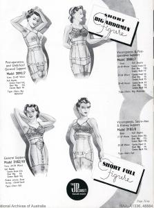 More illustrations showing the different figure types from a 1950 Jenyns advertising pamphlet.