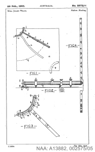 Myra Juliet Welsh complete specification for an improved skirt and pattern marking appliance 1905 NAA: A13882, 002575/05