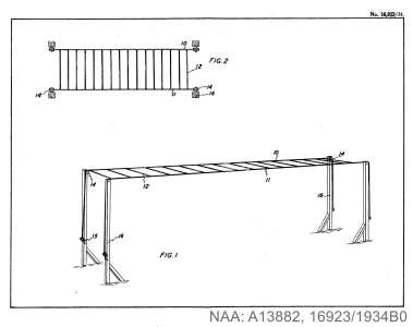 Myra Juliet Farrell complete specification for improvements in laundry drying lines 1934 NAA: A13882, 16923/1934B0