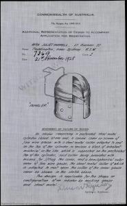 Myra Juliet Farrell application for registration of a design for a ‘Membrosus’ inhaler, 1928 NAA: A1337, 7369