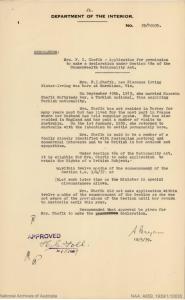 Mrs Chefik and her application to maintain the rights of a British subject.