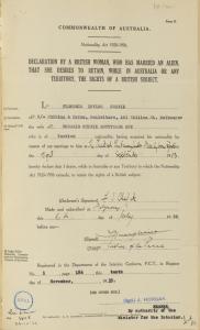 Florence’ certificate of National Rights