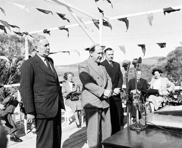 Official opening of the Snowy Scheme, 1949