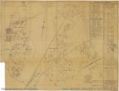 Camp Columbia revised block plan, 1945. 