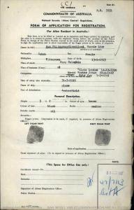 Application for registration of a Dutch evacuee. 