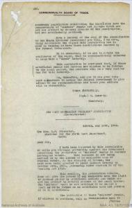 West Australian Pearlers' Association protesting the governments acceptance of cultured pearls.             