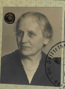 Passport photograph of Regine Weiss. NAA B5728, WEISS R S.