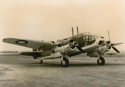 A twin-engined bomber aircraft.
