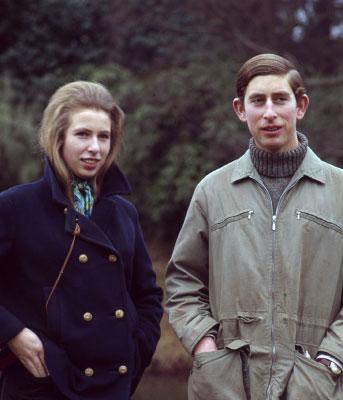 Princess Anne and Prince Charles during the royal family's 1970 tour of Australia.