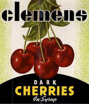 Clemens dark cherries in syrup