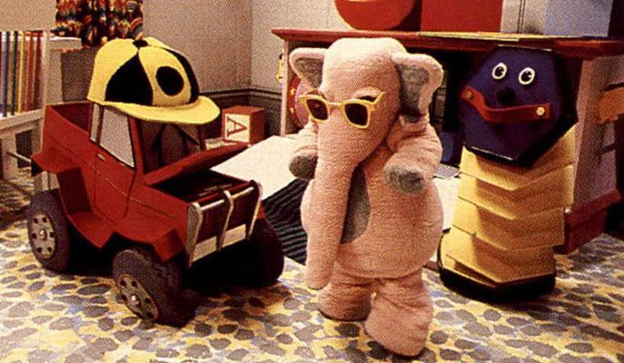 Diesel the truck, Johnson the elephant and McDuff the concertina